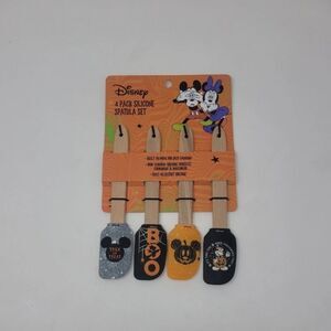 DISNEY MICKEY  AND MINNIE MOUSE HALLOWEEN Mini Spatula 4 Piece Set NEW